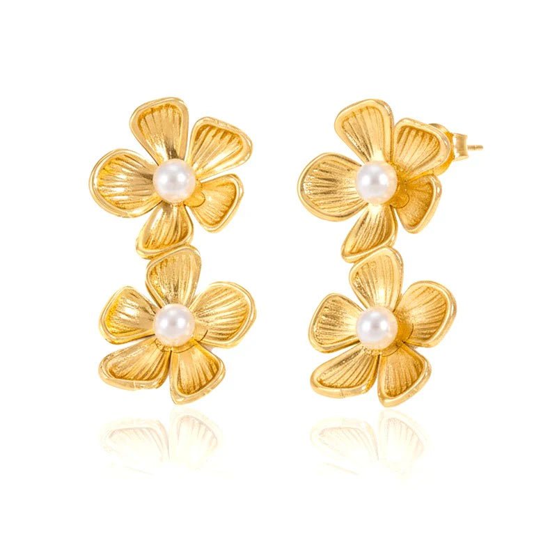 Boucles d'Oreilles Ondine Florale - Les bijoux de JD