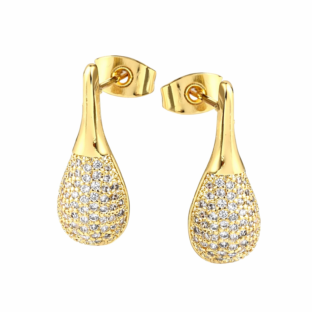 Boucles d'oreilles gouttes dorées