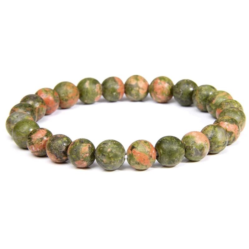 Bracelet en pierre naturelle Unakite – bijou bien-être équilibre