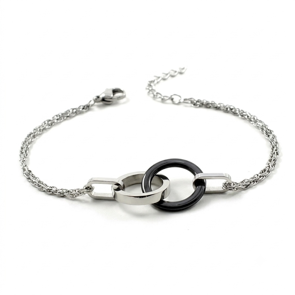 Bracelet acier 316 et céramique