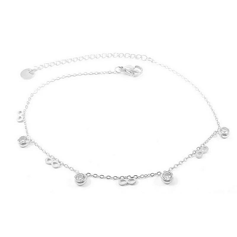 Chaîne de Cheville Infini Diamant - Les bijoux de JD