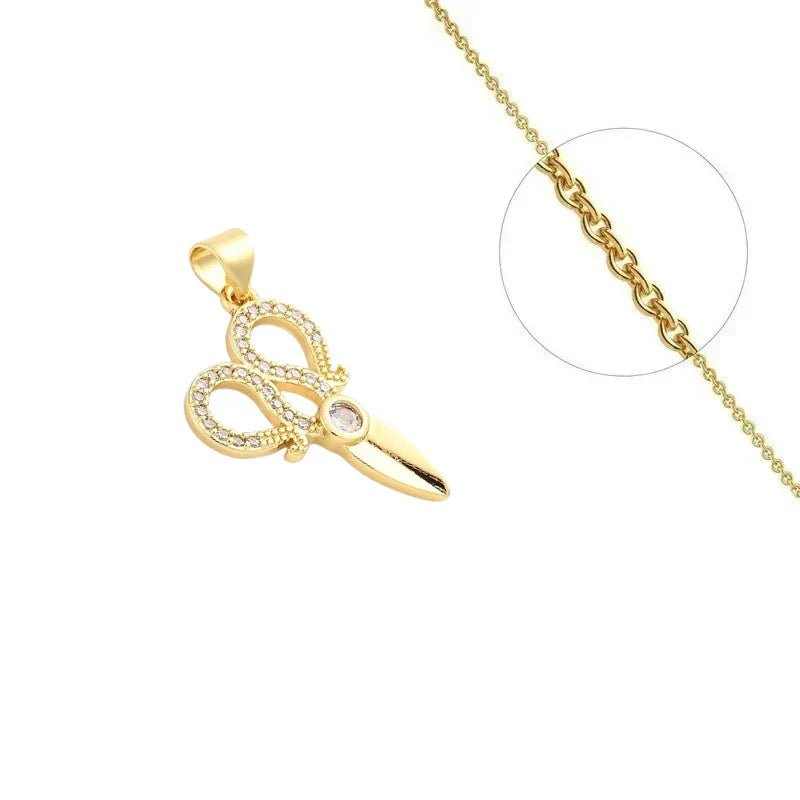 Collier Ciseaux Dorés - Les bijoux de JD
