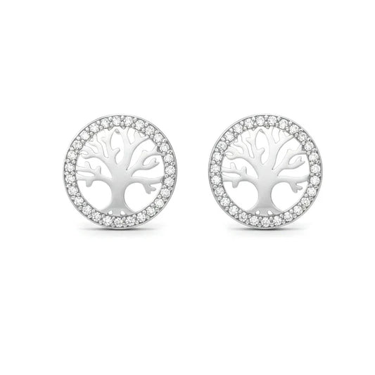 Boucles d'oreilles Puces Arbre de Vie - Les bijoux de JD