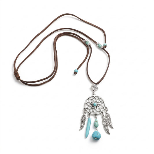 collier dream style bohème avec attrape rêve 