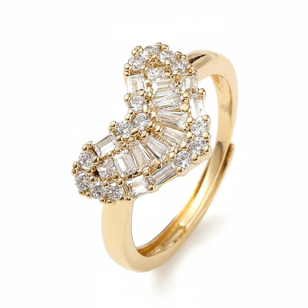 Bague Cœur Serti - Les bijoux de JD