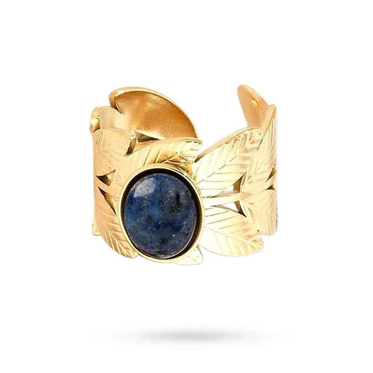 Bague Feuille Lapis Lazuli - Les bijoux de JD
