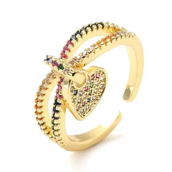 Bague Cœur Suspendu - Les bijoux de JD