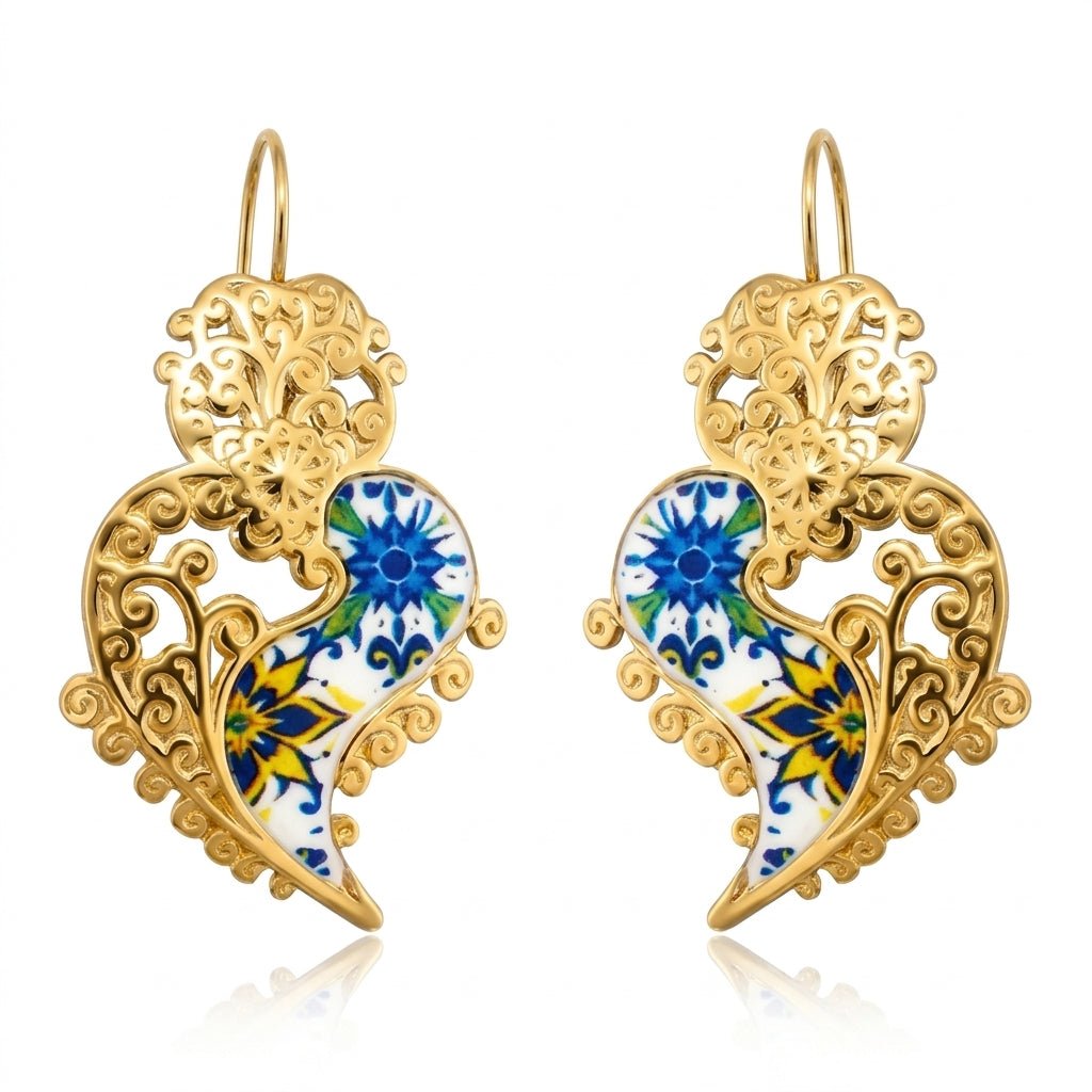 Boucles d'oreilles Amor & Azulejo - Les bijoux de JD