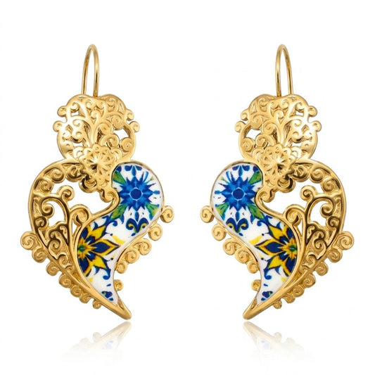 Boucles d'oreilles Amor & Azulejo - Les bijoux de JD