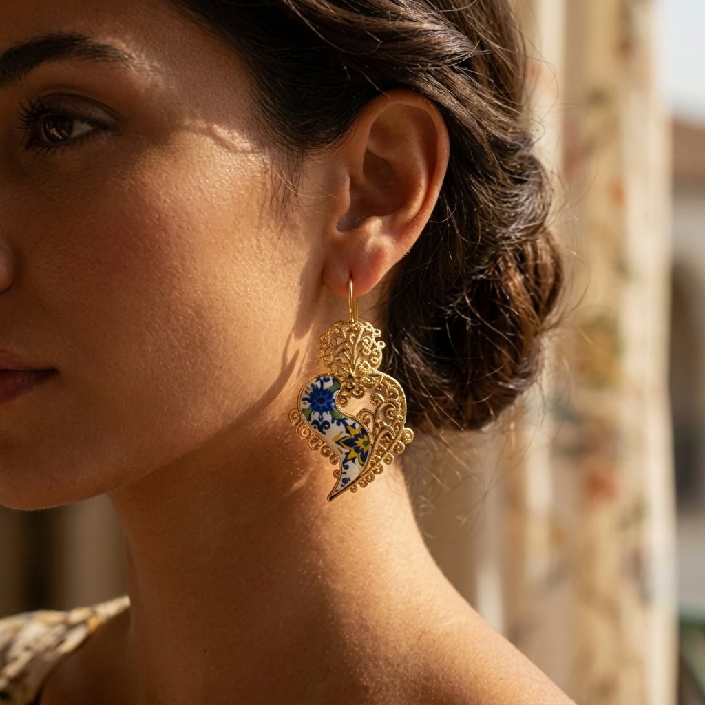 Boucles d'oreilles Amor & Azulejo - Les bijoux de JD