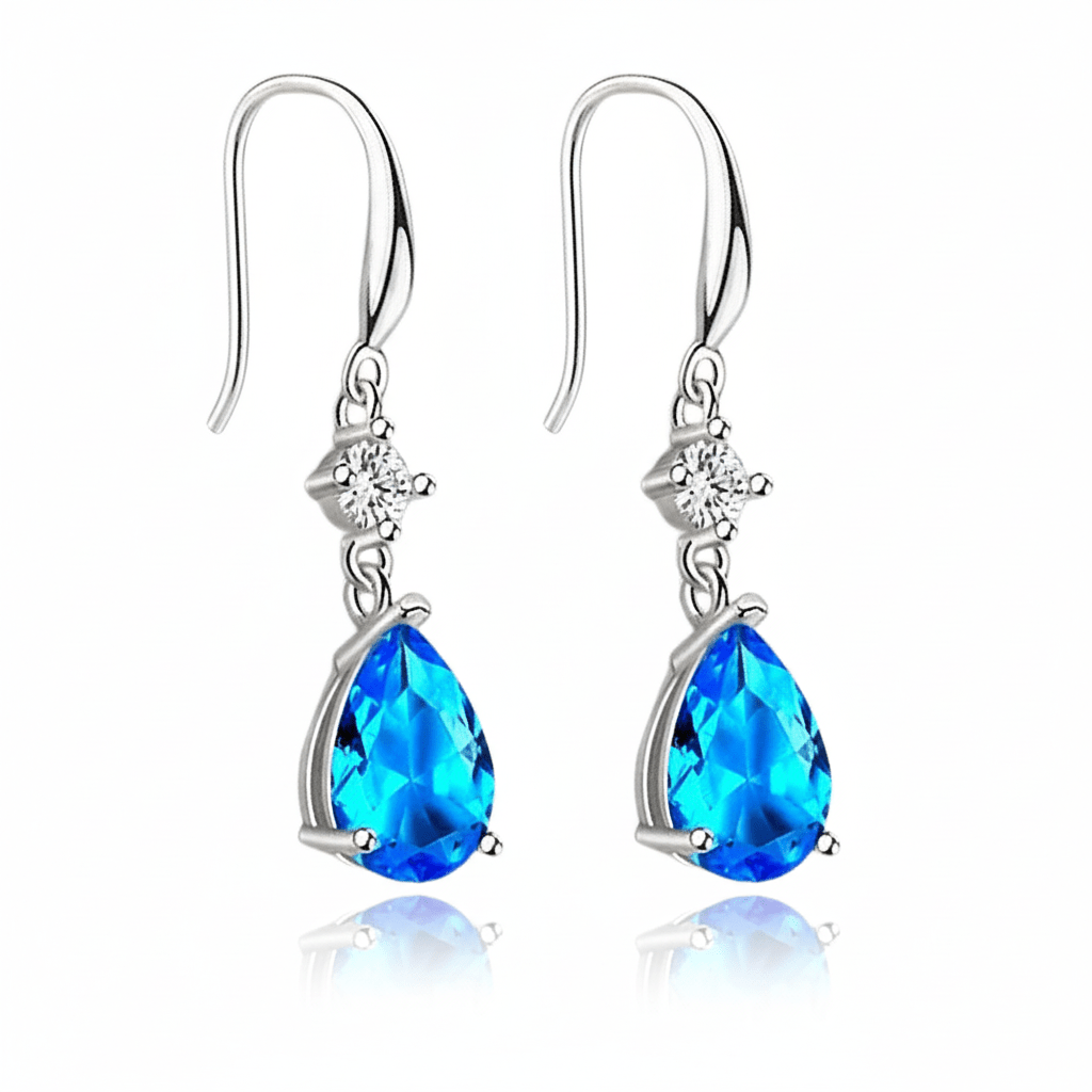 Boucles d'Oreilles Larme d'Azur - Les bijoux de JD