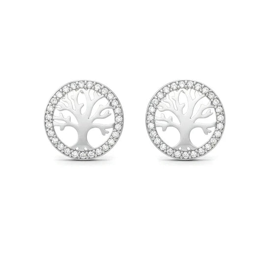 Boucles d'oreilles Puces Arbre de Vie - Les bijoux de JD