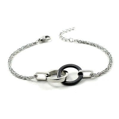 Bracelet Duo Céramique Anthracite - Les bijoux de JD