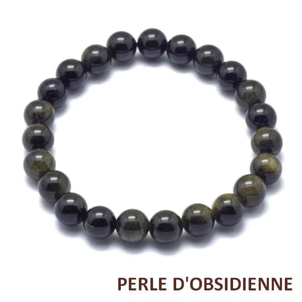Bracelet Homme Obsidienne Noire - Les bijoux de JD