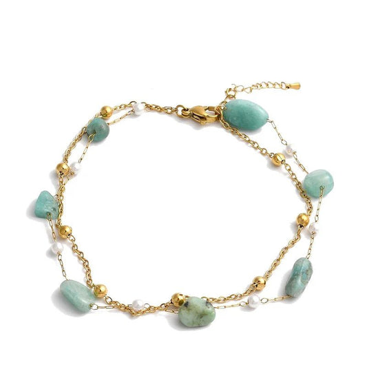 Chaîne de Cheville Amazonite - Les bijoux de JD