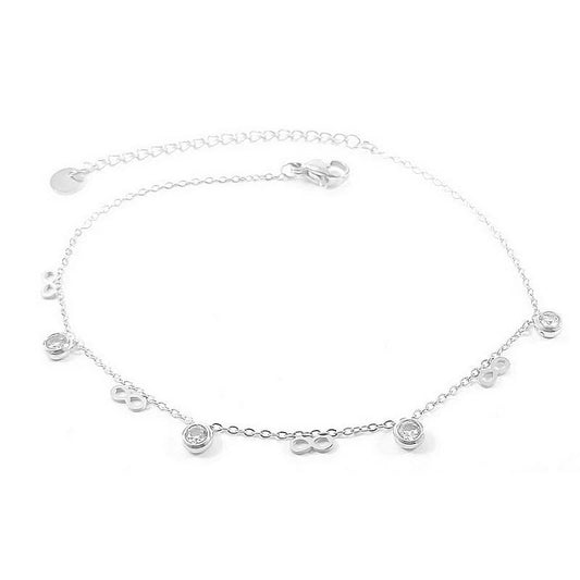 Chaîne de Cheville Infini Diamant - Les bijoux de JD
