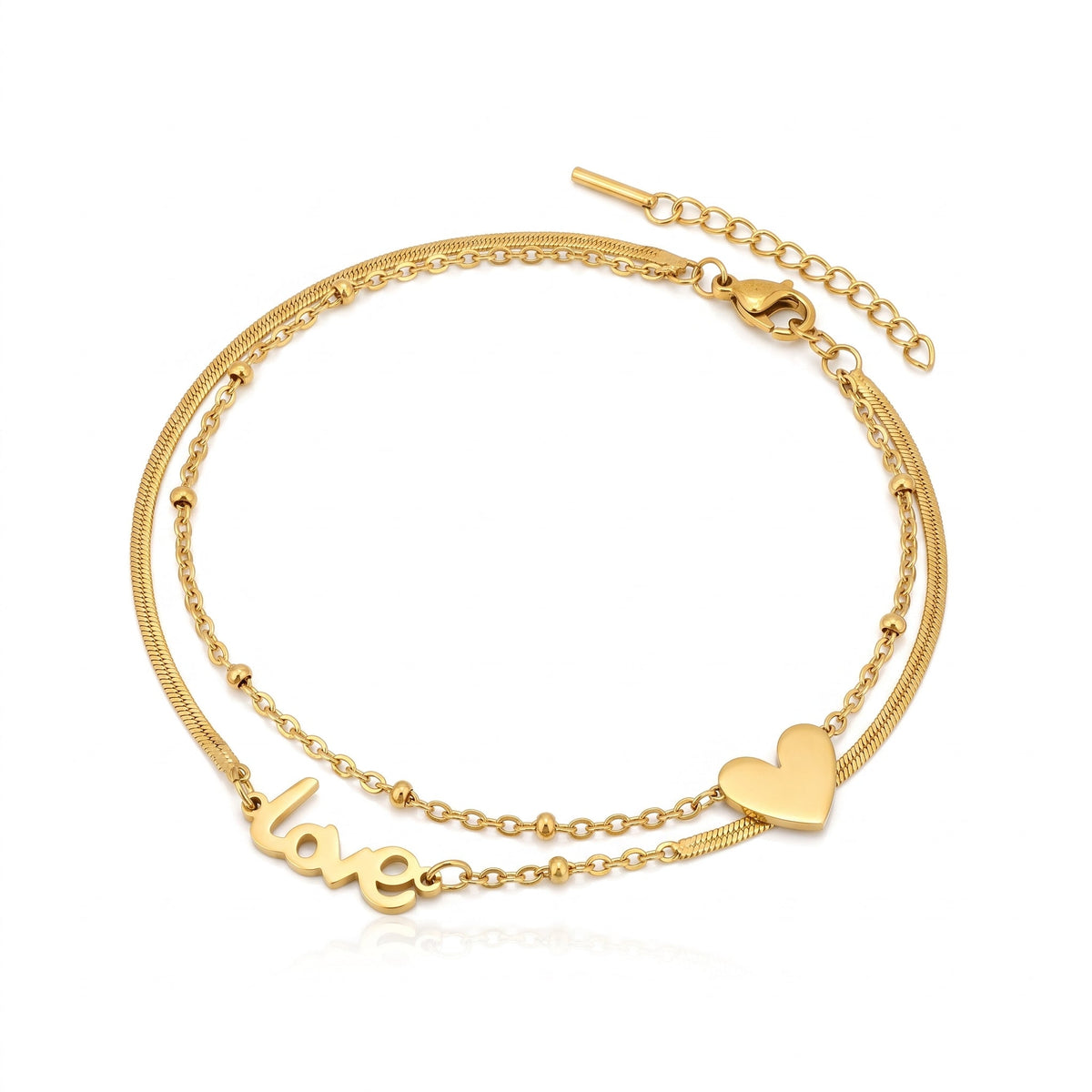 Chaîne de cheville Love - Les bijoux de JD