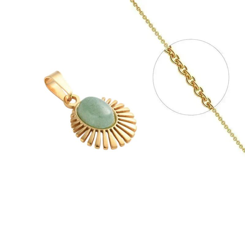 Collier Aventurine Dorée - Les bijoux de JD