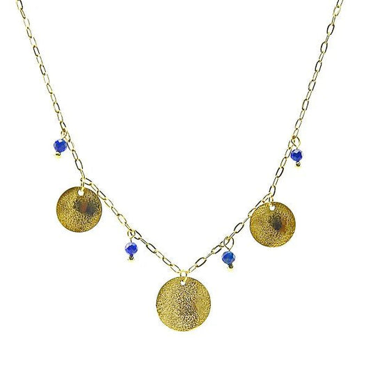 Collier Trois Disques Lapis Lazuli - Les bijoux de JD